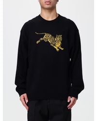 KENZO - Fauna Print Cotton Crewneck Jumper With Dropped Shoulders - Lyst
