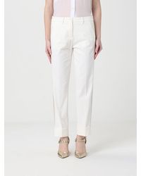 Mason's - Cotton Blend Straight Trousers - Lyst