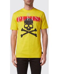 Philipp Plein - Crew-Neck Cotton T-Shirt With Contrasting Logo Print - Lyst