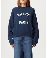 Chloé - Chlo&Eacute Cotton Crewneck Sweatshirt With Logo - Lyst