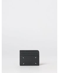 Maison Margiela - Grained Leather Card Holder With Four Stitches - Lyst
