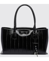 OSOI - Shell Brot Embossed Patent Leather Shoulder Bag With Padlock And Strap - Lyst