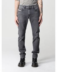 DIESEL Waxed Denim Jeans in Black for Men | Lyst