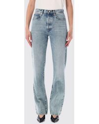 FRAME - The Vertical High-Waisted Straight Jeans - Lyst