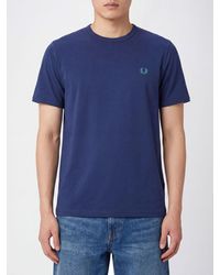Fred Perry - Cotton T-Shirt With Embroidered Logo - Lyst