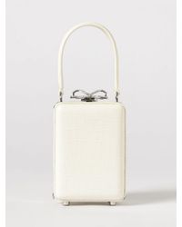 Self-Portrait - Crocodile Print Leather Bag With Rhinestones - Lyst