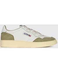 Autry - Medalist Low Two-Tone Calfskin And Suede Trainers - Lyst