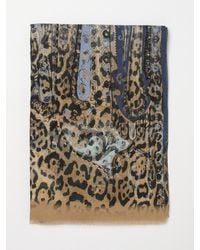 Etro - Paisley Animal Print Cotton Scarf - Lyst