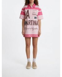 La Martina - Printed Cotton Chemisier Dress - Lyst