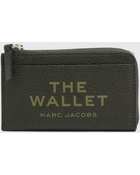Marc Jacobs - The Wallet Pebbled Leather Card Holder With Zip And Embossed Logo - Lyst