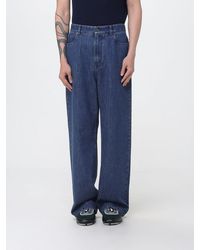 Fendi - Wide-Leg Cotton Denim Jeans - Lyst