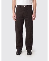 Carhartt - Single Knee Wide Leg Cotton Trousers With Logo - Lyst
