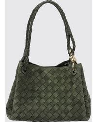 Bottega Veneta - Intrecciato Leather Shoulder Bag With Double Handle - Lyst