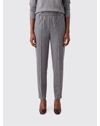 Fabiana Filippi - Straight-Leg Wool Trousers With Elasticated Mid-Rise Waist - Lyst