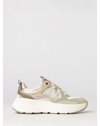 Twinset - Animal Print Leather And Mesh Sneakers With Double Pull-Tab - Lyst