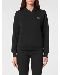 Philipp Plein - Contrast Logo Jersey Hoodie With Pouch Pockets - Lyst