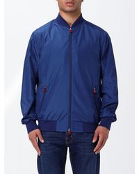 Kiton - Stretch Technical Fabric Bomber Jacket With Zip Closure - Lyst