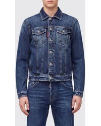 DSquared² - Cotton Denim Jacket With Classic Collar And Button Closure - Lyst