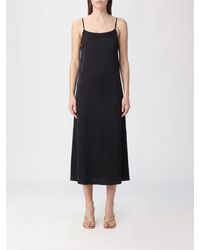 Uma Wang - Cupro Midi Slip Dress With Square Neckline And Thin Straps - Lyst