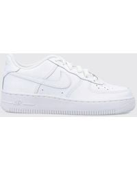 Nike - Air Force 1 '07 Leather Sneakers With Swoosh Logo And Perforated Toe - Lyst
