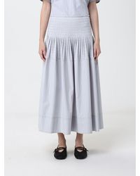 Paul Smith - Striped Cotton Blend Skirt - Lyst