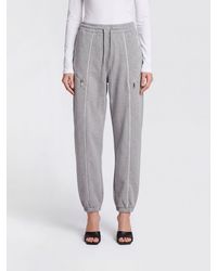 The Attico - Jersey Jogging Trousers With Elasticated Waist And Embroidered Logo - Lyst