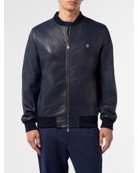 Billionaire - Nappa Leather Bomber Jacket - Lyst
