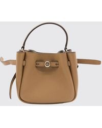 Tory Burch - Romy Mini Grained Leather Bucket Bag With Double T Logo - Lyst