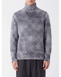 Avant Toi - Abstract Pattern Cashmere And Silk Turtleneck Jumper - Lyst