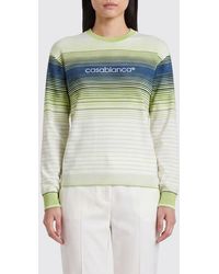 CASABLANCA - Pima Cotton Long-Sleeved T-Shirt With Logo - Lyst