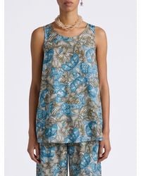 Momoní - Momon&Igrave Silk Top With Butterfly Print - Lyst