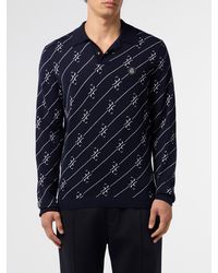 Billionaire - Merino Wool And Silk Polo Shirt With Logo - Lyst