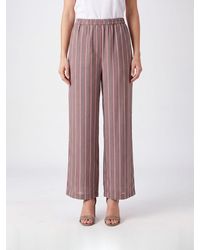 Frankie Shop - High-Waisted Striped Silk-Blend Palazzo Trousers - Lyst