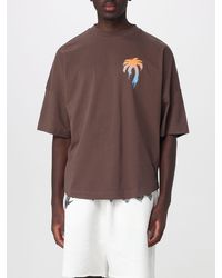 Palm Angels - Cotton Crewneck T-Shirt With Logo - Lyst