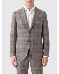 Tagliatore - Single-Breasted Wool And Silk Blazer With Prince Of Wales Check - Lyst