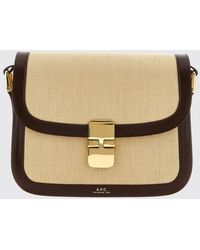 A.P.C. - Grace Canvas And Leather Bag - Lyst