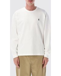 Polo Ralph Lauren - Long-Sleeved Cotton T-Shirt With Embroidered Logo - Lyst