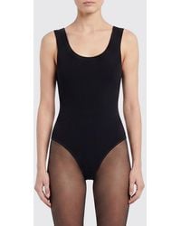 Alaïa - Ribbed Viscose Bodysuit - Lyst