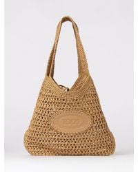 Tod's - Crochet Raffia Shopping Bag - Lyst