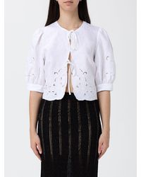 Twinset - Embroidered Linen Top - Lyst