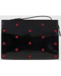 DSquared² - Patent Leather Document Holder Pouch With Embroidered Logo - Lyst