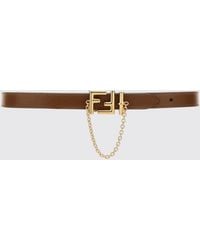 Fendi - Reversible Ff Calfskin Belt - Lyst