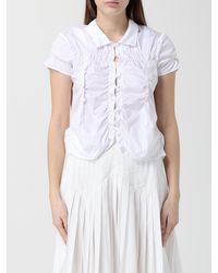 Low Classic - Ruched Cotton Shirt - Lyst