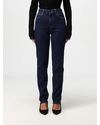 PT01 - High-Rise Straight-Leg Denim Jeans - Lyst