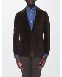 Circolo 1901 - Single-Breasted Slim Fit Velvet Blazer With Peak Lapels - Lyst