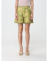 La DoubleJ - Good Butt Floral Print Cotton And Silk Shorts With Lace Trim - Lyst