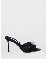 Aquazzura - Mystery Nylon Mules With Jewel Embellishment - Lyst