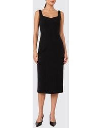 Max Mara - Off-The-Shoulder Cady Midi Sheath Dress With Square Neckline - Lyst