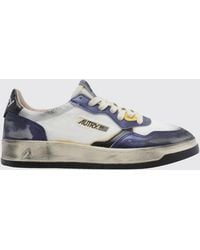 Autry - Medalist Low Super Vintage Calfskin Sneakers With Worn Effect - Lyst