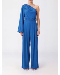 Stella McCartney - Elegant One-Shoulder Design Satin Jumpsuit - Lyst
